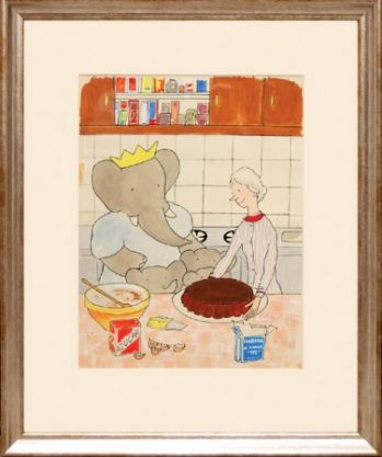 ORIGINAL ILLUSTRATION FOR BABAR�S FRENCH LESSONS (Les Le�ons de Fran�ais de Babar.) -  image 1
