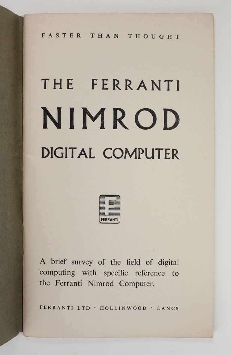 FASTER THAN THOUGHT: The Ferranti Nimrod Digital Computer. -  image 2