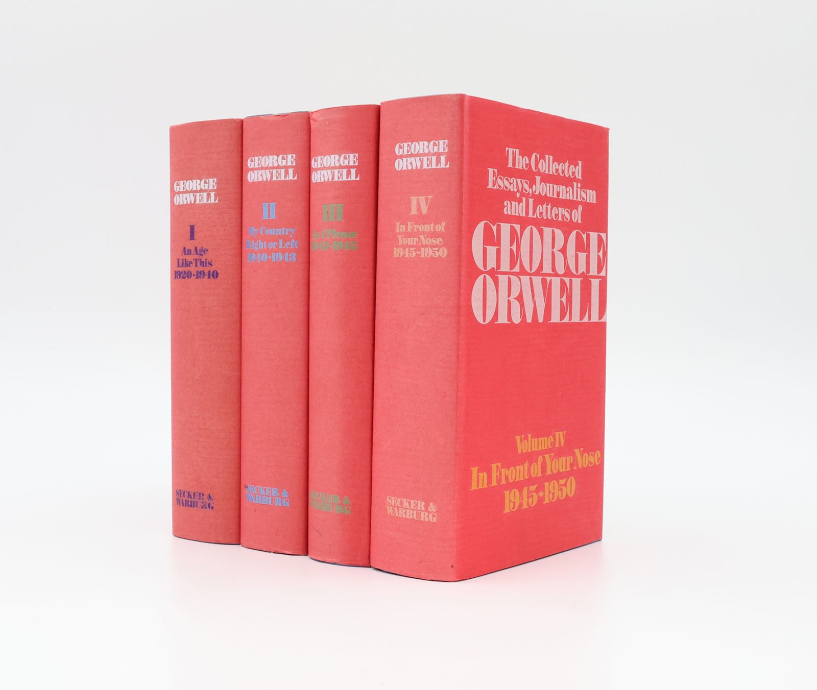 THE COLLECTED ESSAYS, JOURNALISM AND LETTERS OF GEORGE ORWELL. -  image 1