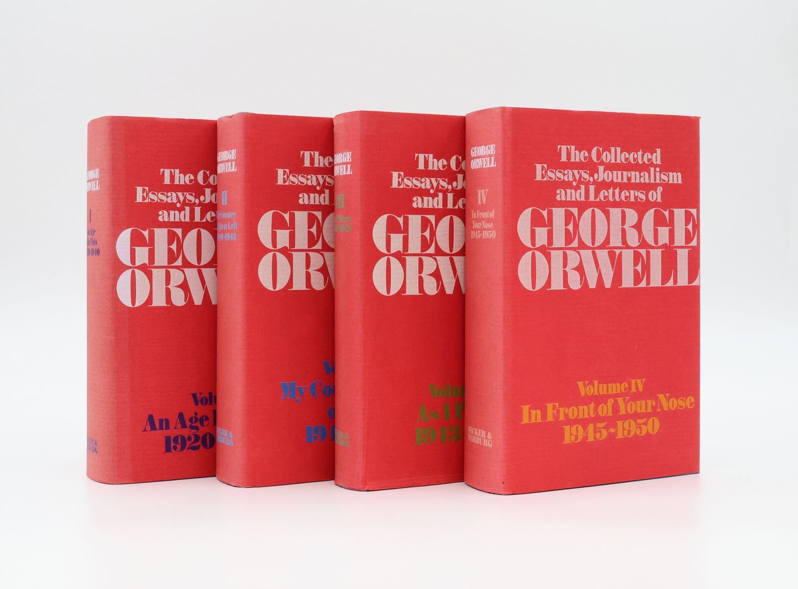 THE COLLECTED ESSAYS, JOURNALISM AND LETTERS OF GEORGE ORWELL. -  image 3