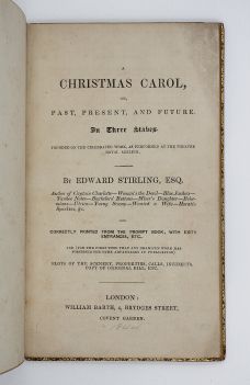A CHRISTMAS CAROL, OR PAST, PRESENT, AND FUTURE. IN THREE STAVES