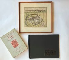 A PHOTOGRAPH ALBUM RECORDING THE OCCASION OF HE CEREMONY TO MARK THE RETIREMENT OF SIR BRYNMOR JONES ON THE 30th JUNE 1972; WITH TWO OF THE GIFTS PRESENTED TO JONES AT THE CEREMONY: A FRAMED HAND-COLOURED MAP BY WENCESLAUS HOLLAR OF HULL (c. 1642) AND A COPY OF THE VICTORIA HISTORY OF THE COUNTY OF YORK, EAST RIDING VOL. 1.