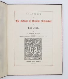AN APOLOGY FOR THE REVIVAL OF CHRISTIAN ARCHITECTURE IN ENGLAND