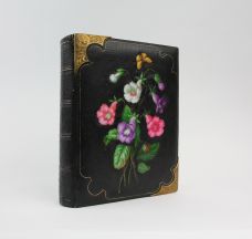 EUROPEAN GRAND TOUR PHOTOGRAPH ALBUM IN A VIENNESE PORCELAIN-DECORATED BINDING