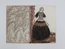 EX LIBRIS DESIGN: WOMAN IN A BLACK BALLGOWN