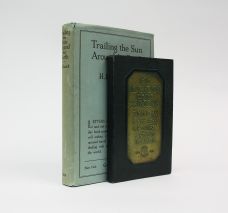 MANUSCRIPT TRAVEL DIARY FOR A ROUND THE WORLD CRUISE; [WITH THE WRITER'S HUSBAND'S PUBLISHED BOOK DOCUMENTING THE SAME VOYAGE]: TRAILING THE SUN AROUND THE EARTH:
