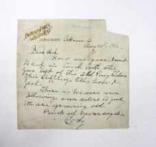 SIGNED MANUSCRIPT LETTER TO 