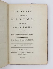 THOUGHTS IN THE FORM OF MAXIMS: