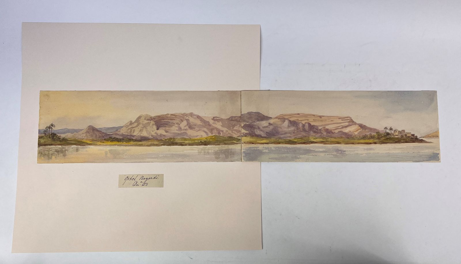 A FINE COLLECTION OF TWENTY-SEVEN EARLY WATERCOLOUR VIEWS OF THE NILE, PRODUCED DURING A WINTER CRUISE IN 1864-65, DEPICTING THE ANCIENT SITES AND LANDSCAPES OF UPPER EGYPT, NUBIA, AND THE SECOND CATARACT -  image 6