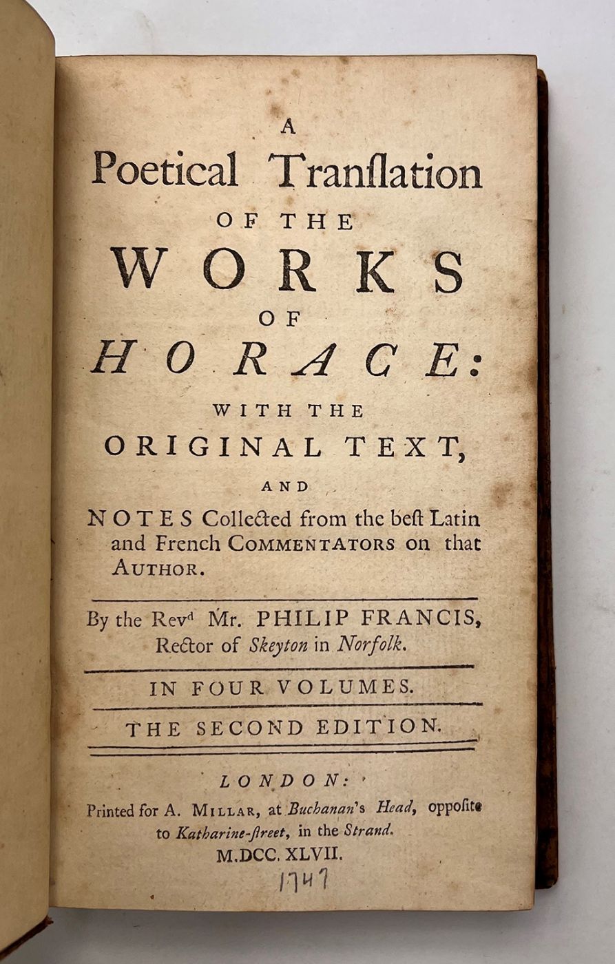 A POETICAL TRANSLATION OF THE WORKS OF HORACE: -  image 3