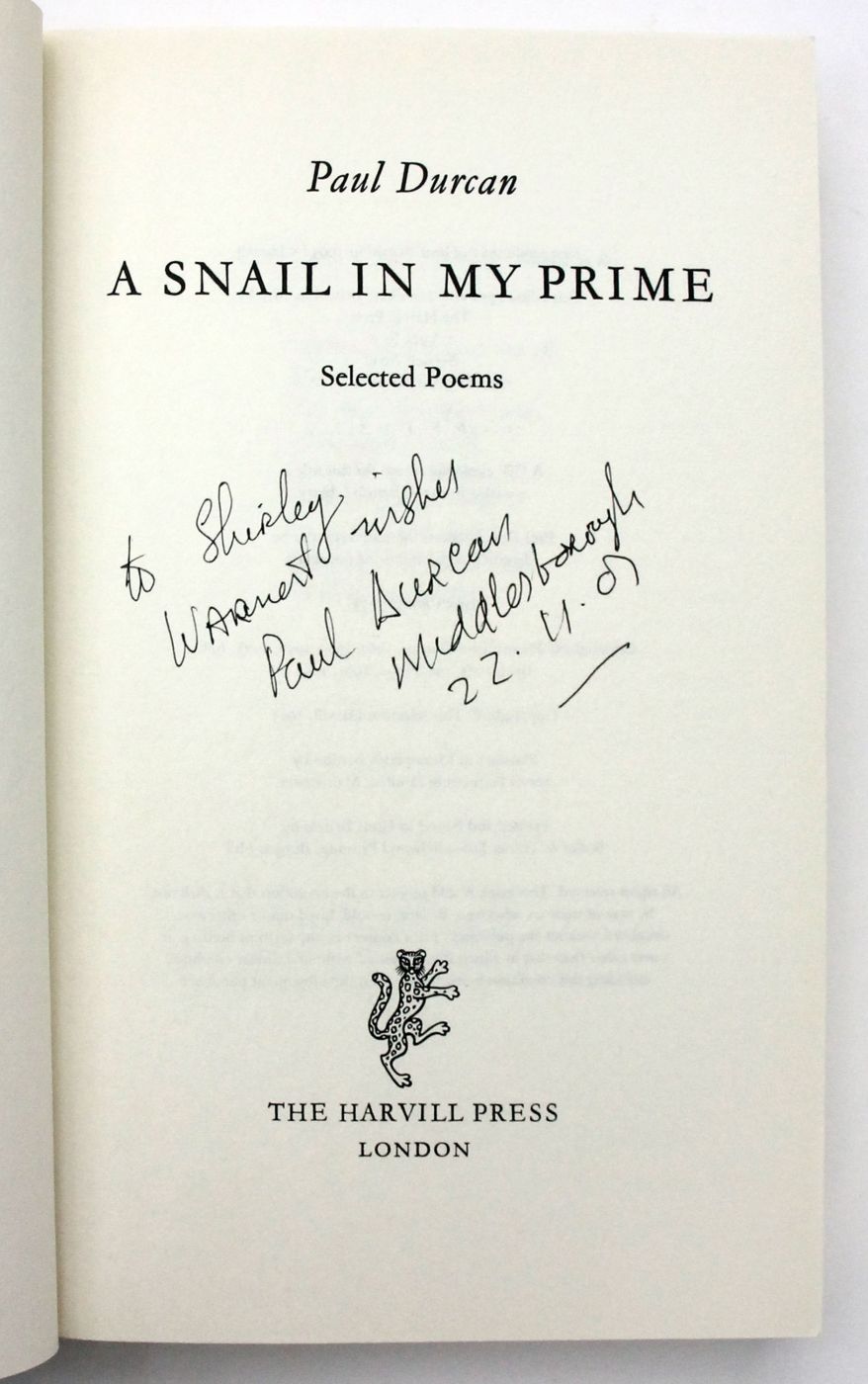 A SNAIL IN MY PRIME: SELECTED POEMS -  image 2