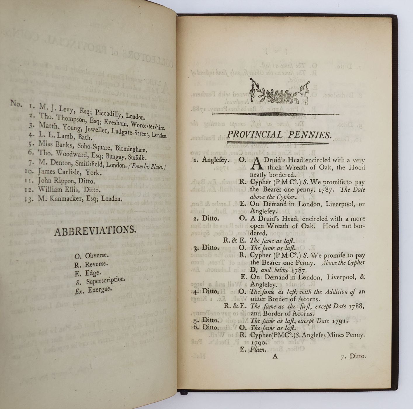 AN ALPHABETICAL LIST OF PROVINCIAL COPPER-COINS OR TOKENS, ISSUED BETWEEN THE YEARS 1786 and 1796 -  image 6