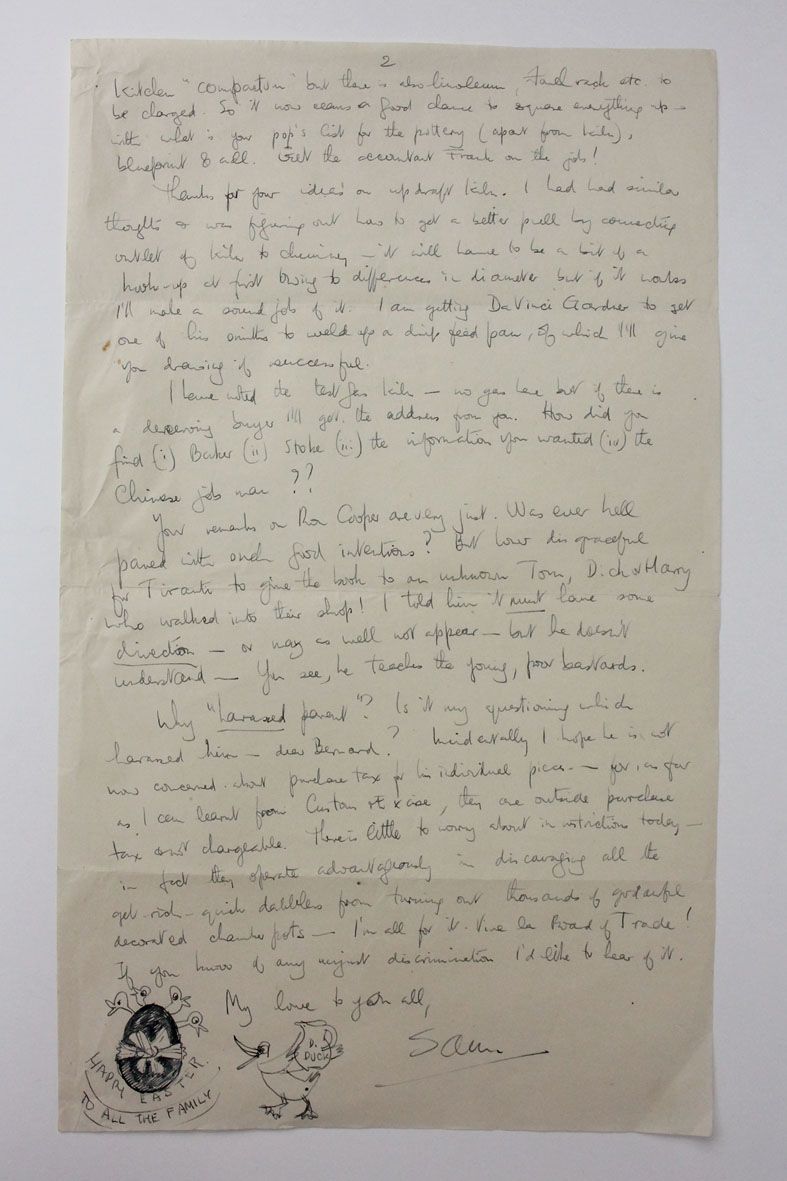 AN ARCHIVE OF AUTOGRAPH, TYPED AND ILLUSTRATED LETTERS BETWEEN DAVID LEACH AND SAM HAILE -  image 4