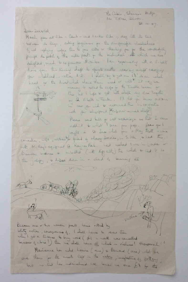 AN ARCHIVE OF AUTOGRAPH, TYPED AND ILLUSTRATED LETTERS BETWEEN DAVID LEACH AND SAM HAILE -  image 5