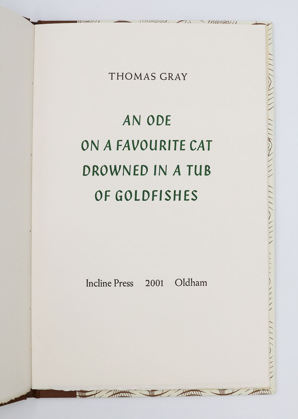 AN ODE ON A FAVOURITE CAT DROWNED IN A TUB OF GOLDFISHES -  image 2