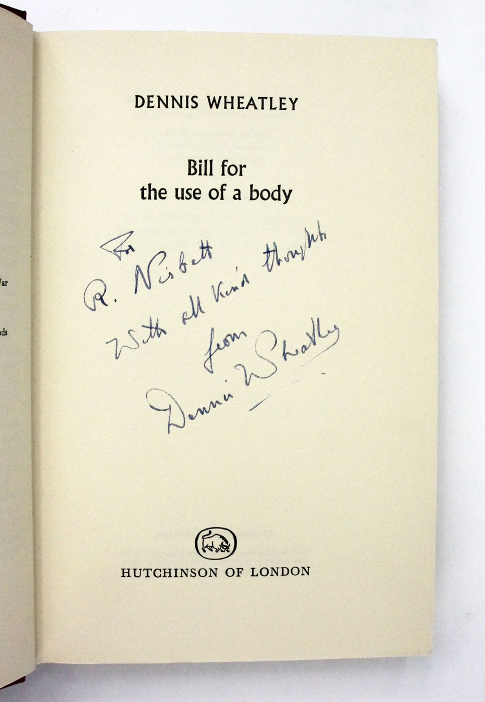 BILL FOR THE USE OF A BODY -  image 2