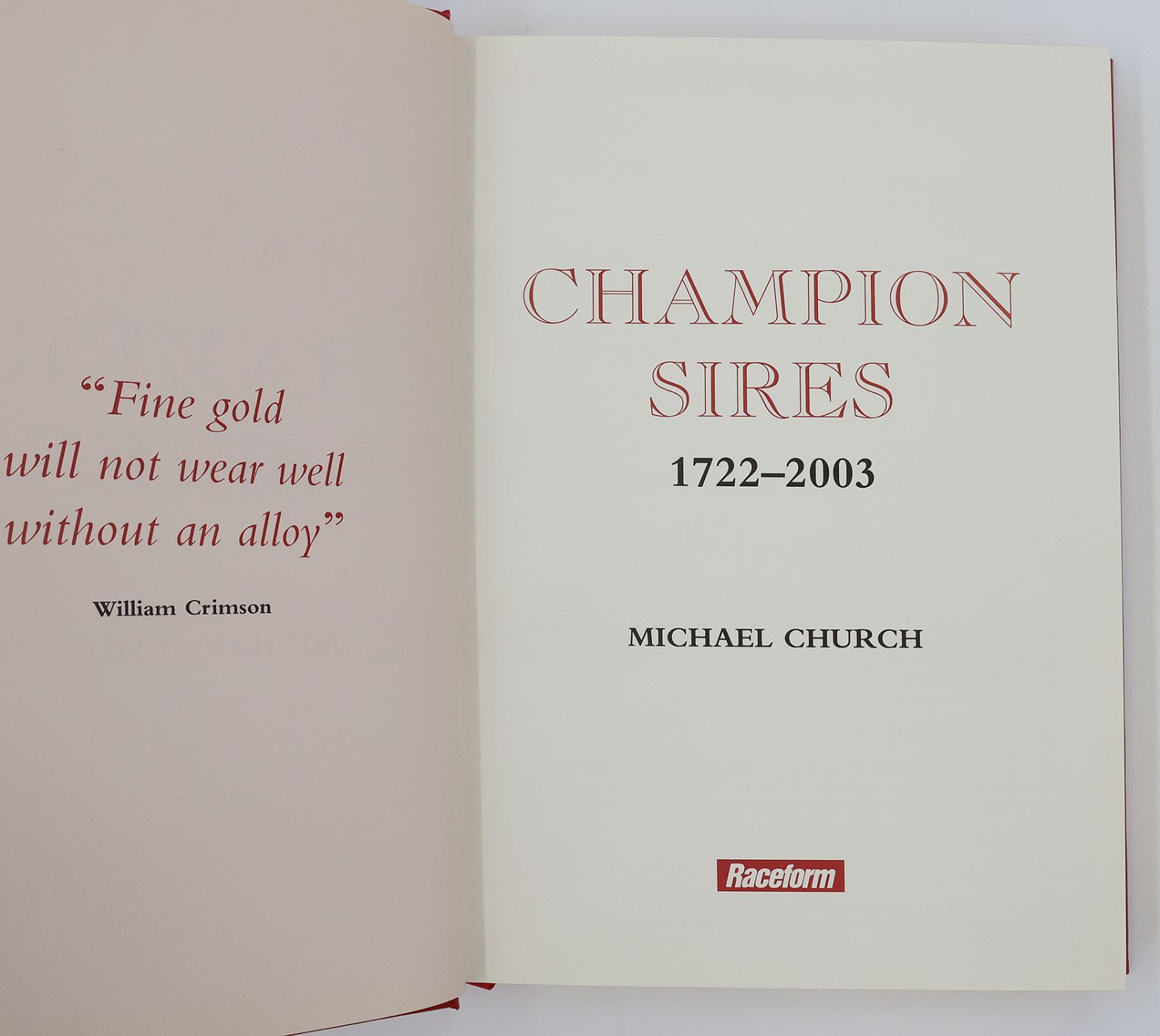CHAMPION SIRES 1722-2003 -  image 3