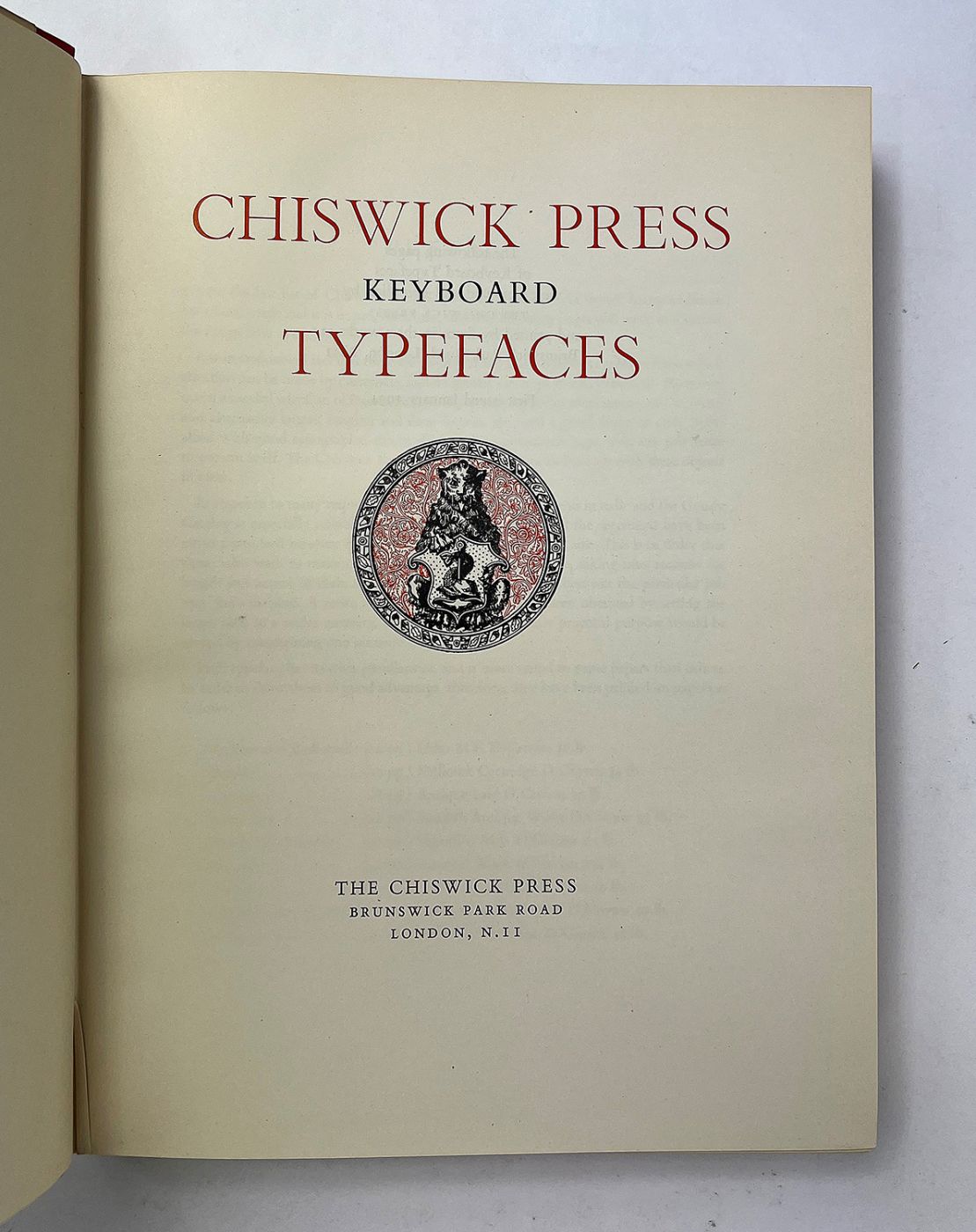 CHISWICK PRESS KEYBOARD TYPEFACES -  image 2