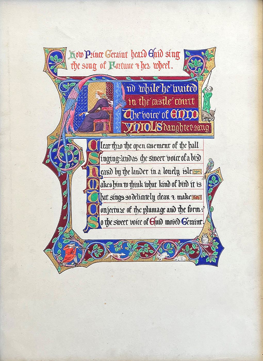 HOW PRINCE GERAINT HEARD ENID SING THE SONG OF FORTUNE AND HER WHEEL -  image 1