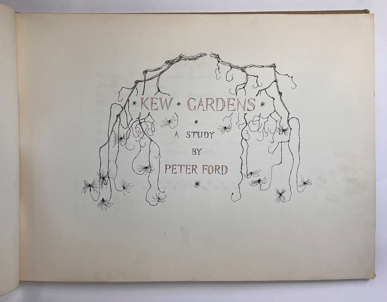 KEW GARDENS: A STUDY [ORIGINAL ILLUSTRATED MANUSCRIPT] -  image 2