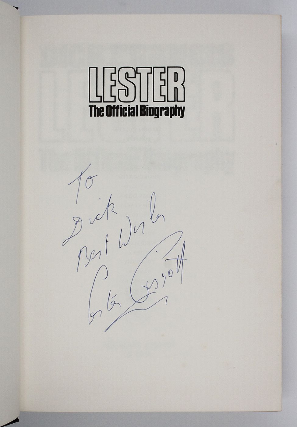LESTER: THE OFFICIAL BIOGRAPHY -  image 2