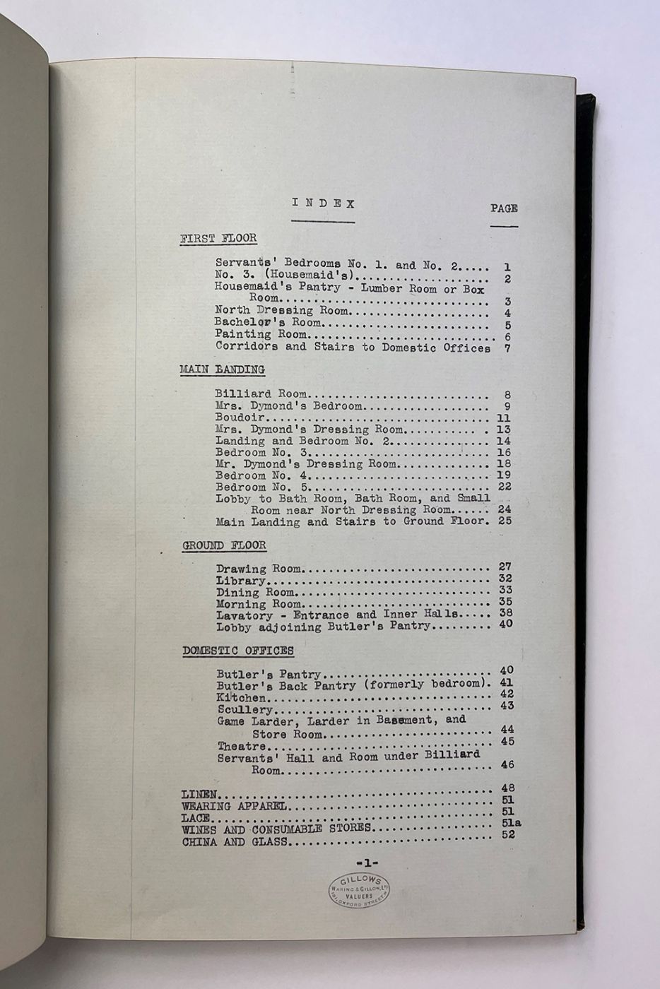 MANUSCRIPT ESTATE INVENTORY AND VALUATION FOR BURNTWOOD HALL, BARNSLEY, YORKSHIRE -  image 4