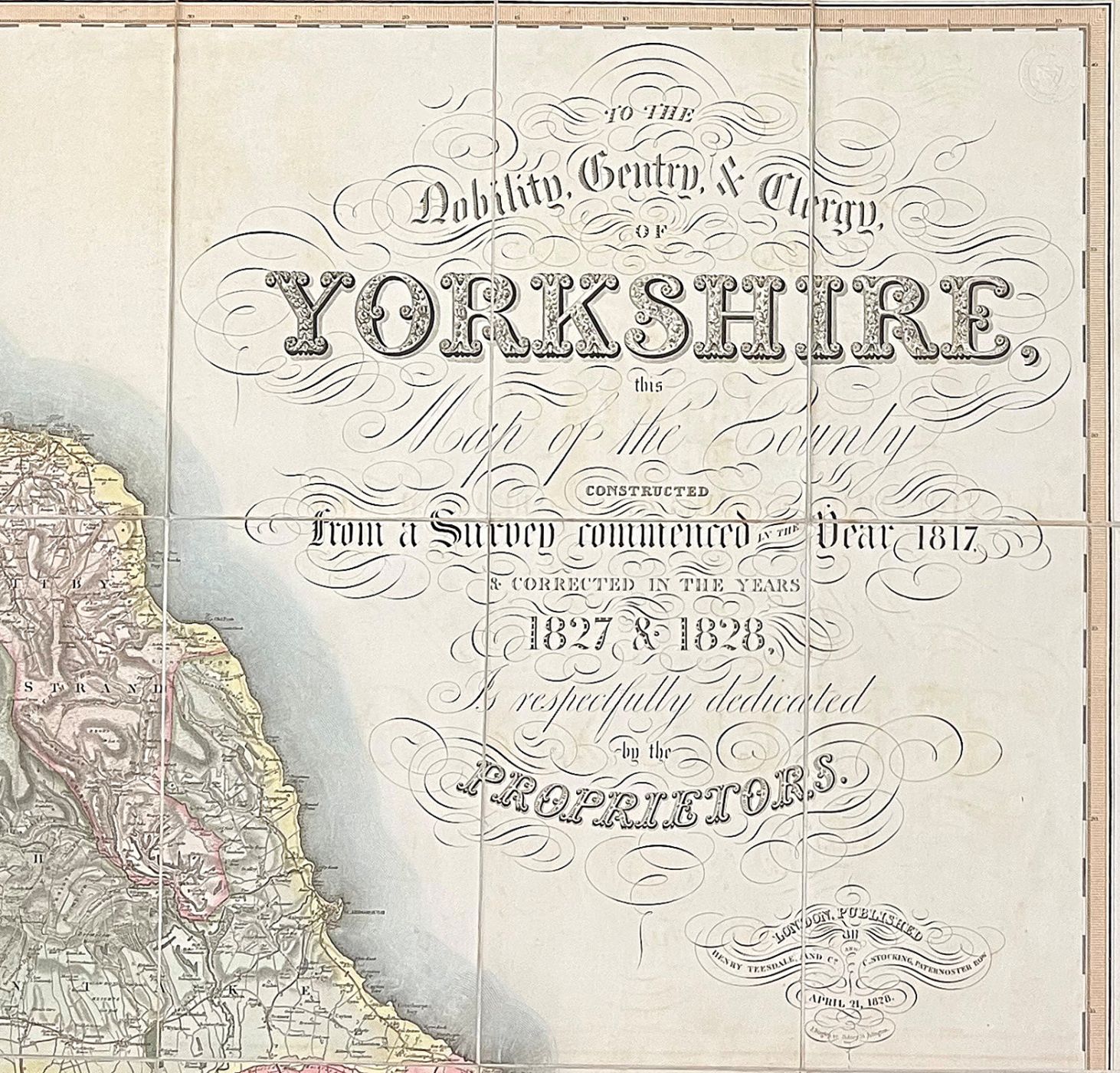 MAP OF YORKSHIRE. -  image 2