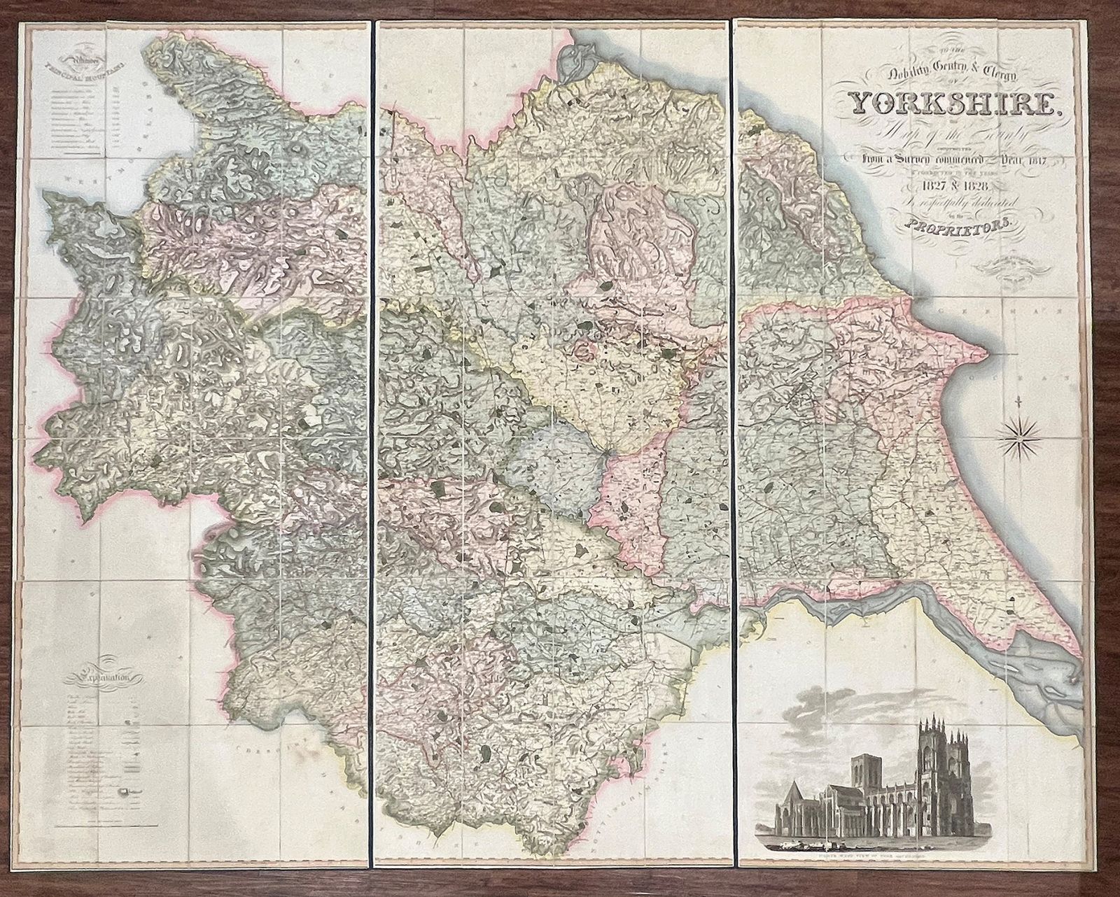 MAP OF YORKSHIRE. -  image 1