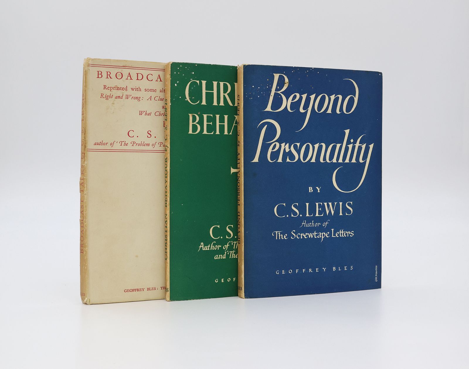 [MERE CHRISTIANITY] BROADCAST TALKS; CHRISTIAN BEHAVIOUR; BEYOND PERSONALITY. -  image 1