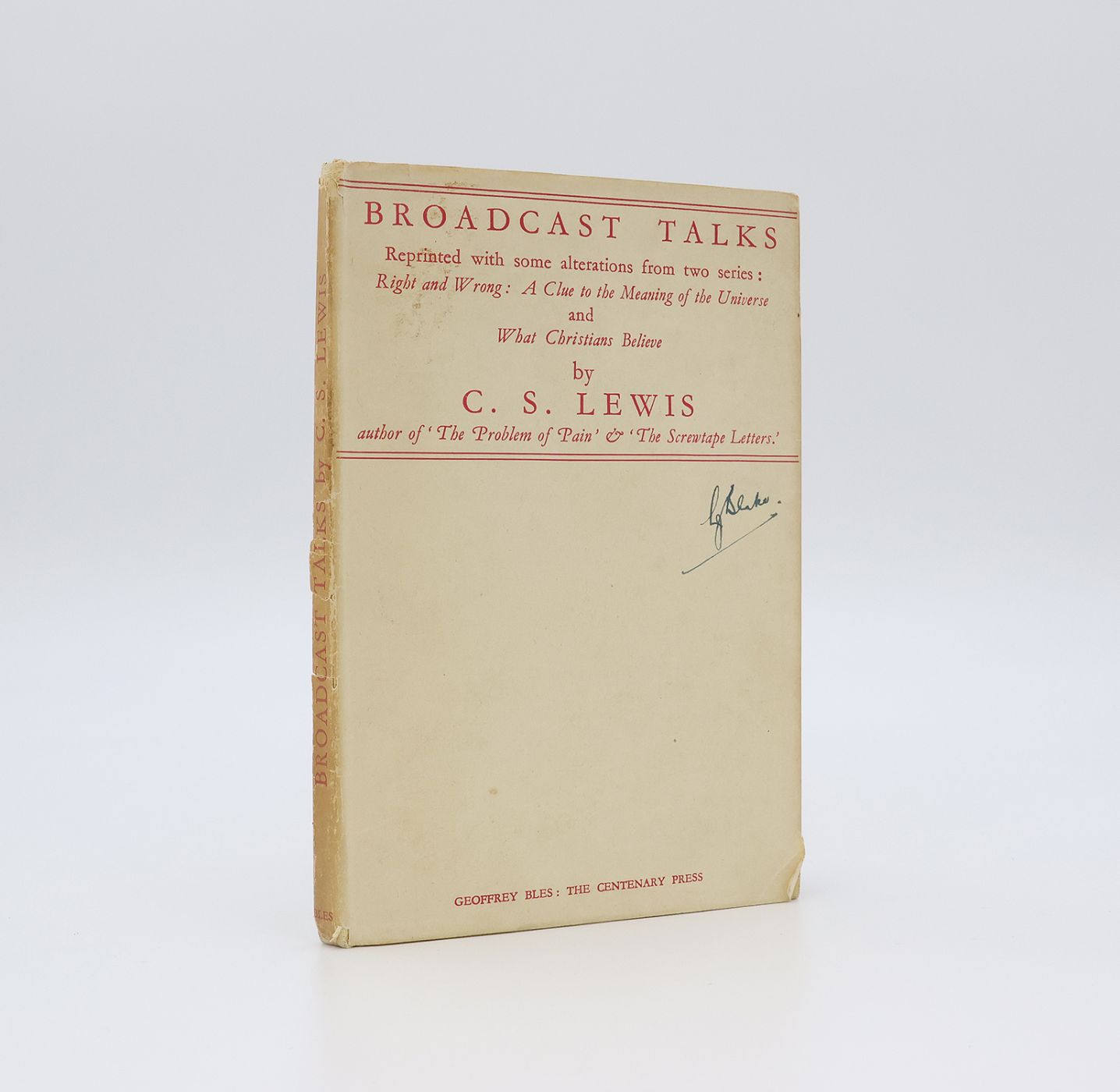 [MERE CHRISTIANITY] BROADCAST TALKS; CHRISTIAN BEHAVIOUR; BEYOND PERSONALITY. -  image 3