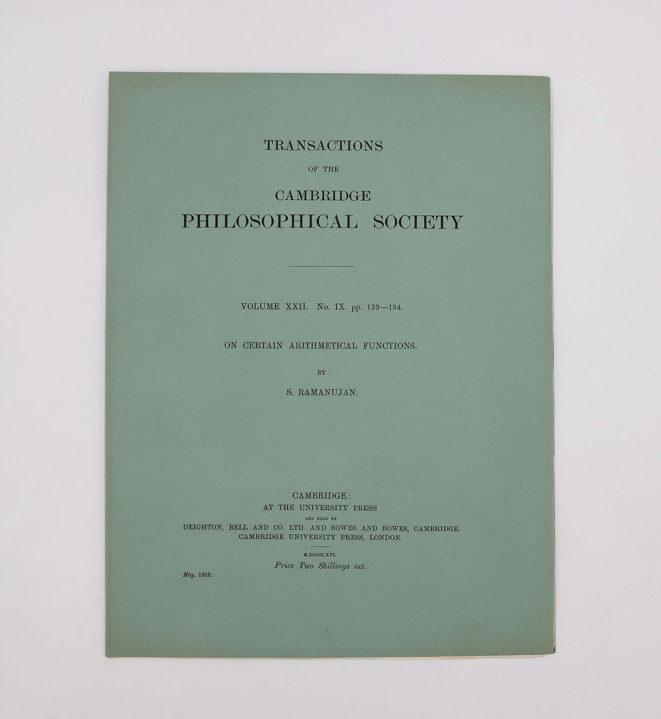 ON CERTAIN ARITHMETICAL FUNCTIONS: -  image 1