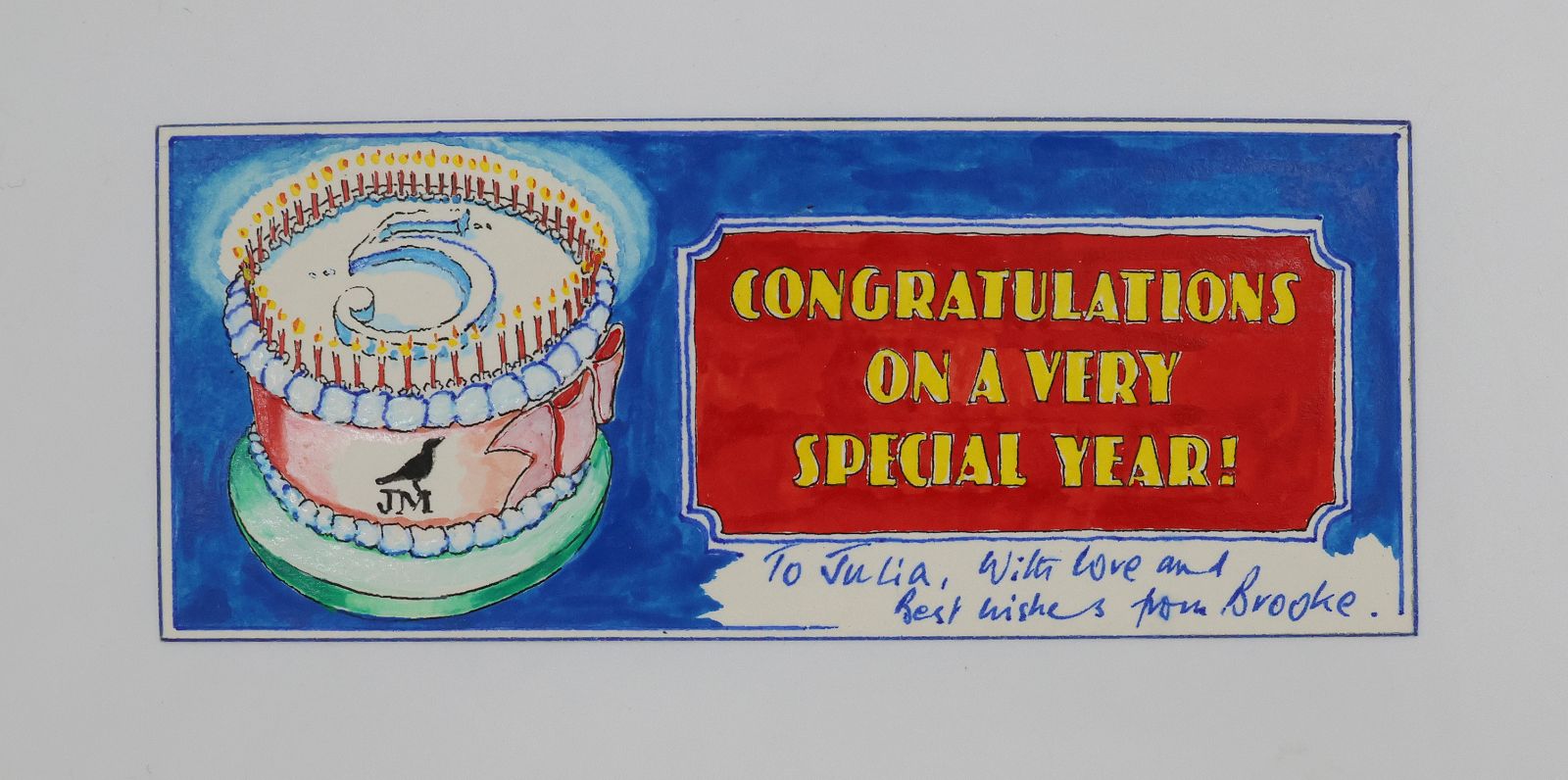 ORIGINAL ARTWORKS GIVEN TO JULIA MACRAE ON THE OCCASION OF HER 50TH BIRTHDAY AND THE 5TH ANNIVERSARY OF JULIA MACRAE BOOKS -  image 12