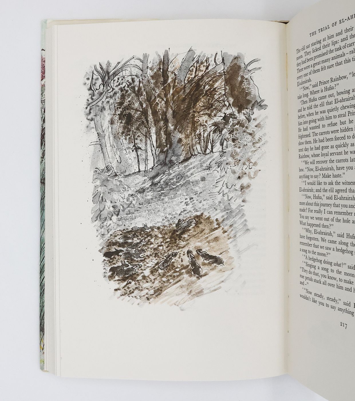 ORIGINAL WATERCOLOUR BY JOHN LAWRENCE ILLUSTRATING WATERSHIP DOWN [with] AN AUTHOR SIGNED, FIRST EDITION OF THE BOOK -  image 8