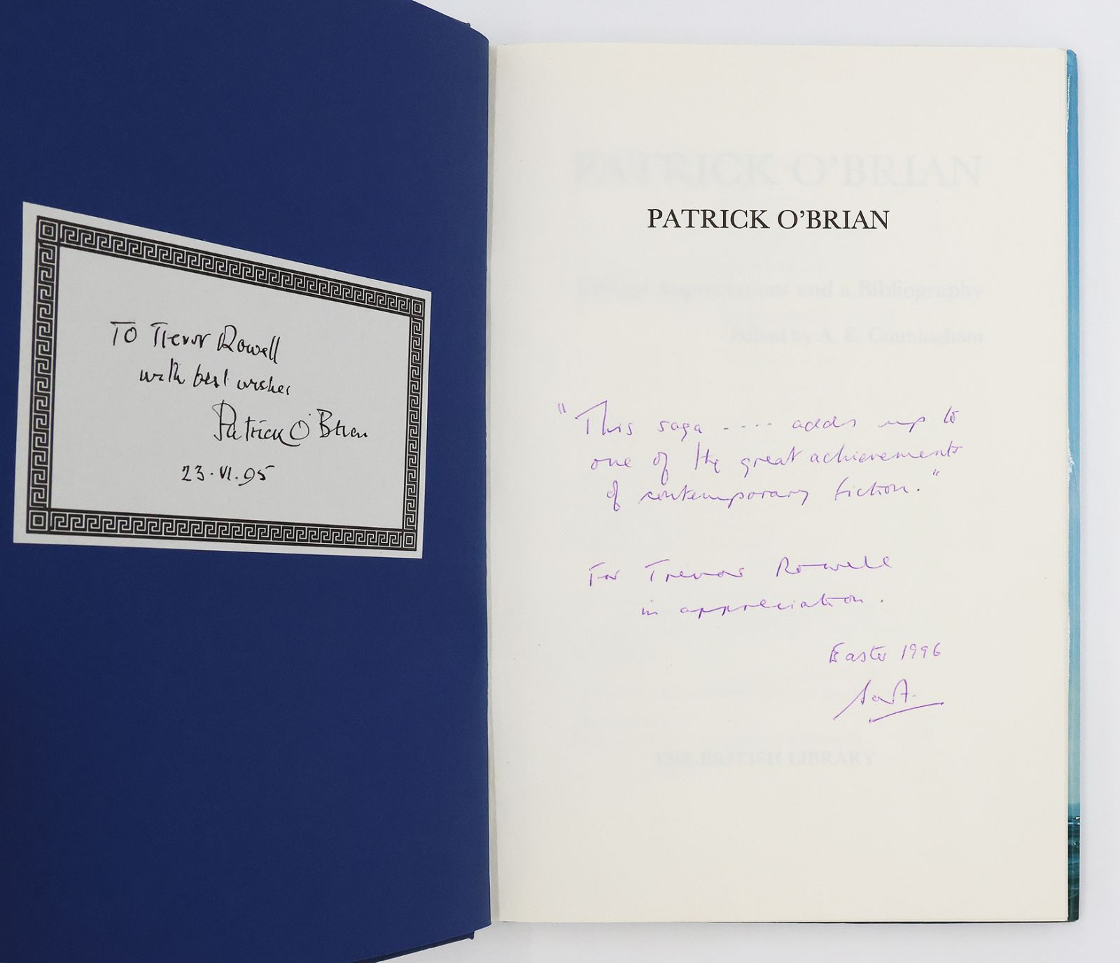 PATRICK O'BRIAN. CRITICAL APPRECIATIONS AND A BIBLIOGRAPHY -  image 2