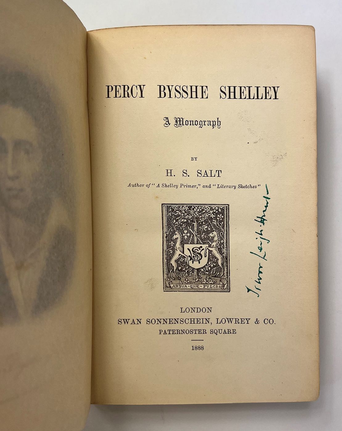 PERCY BYSSHE SHELLEY: A Monograph. -  image 2