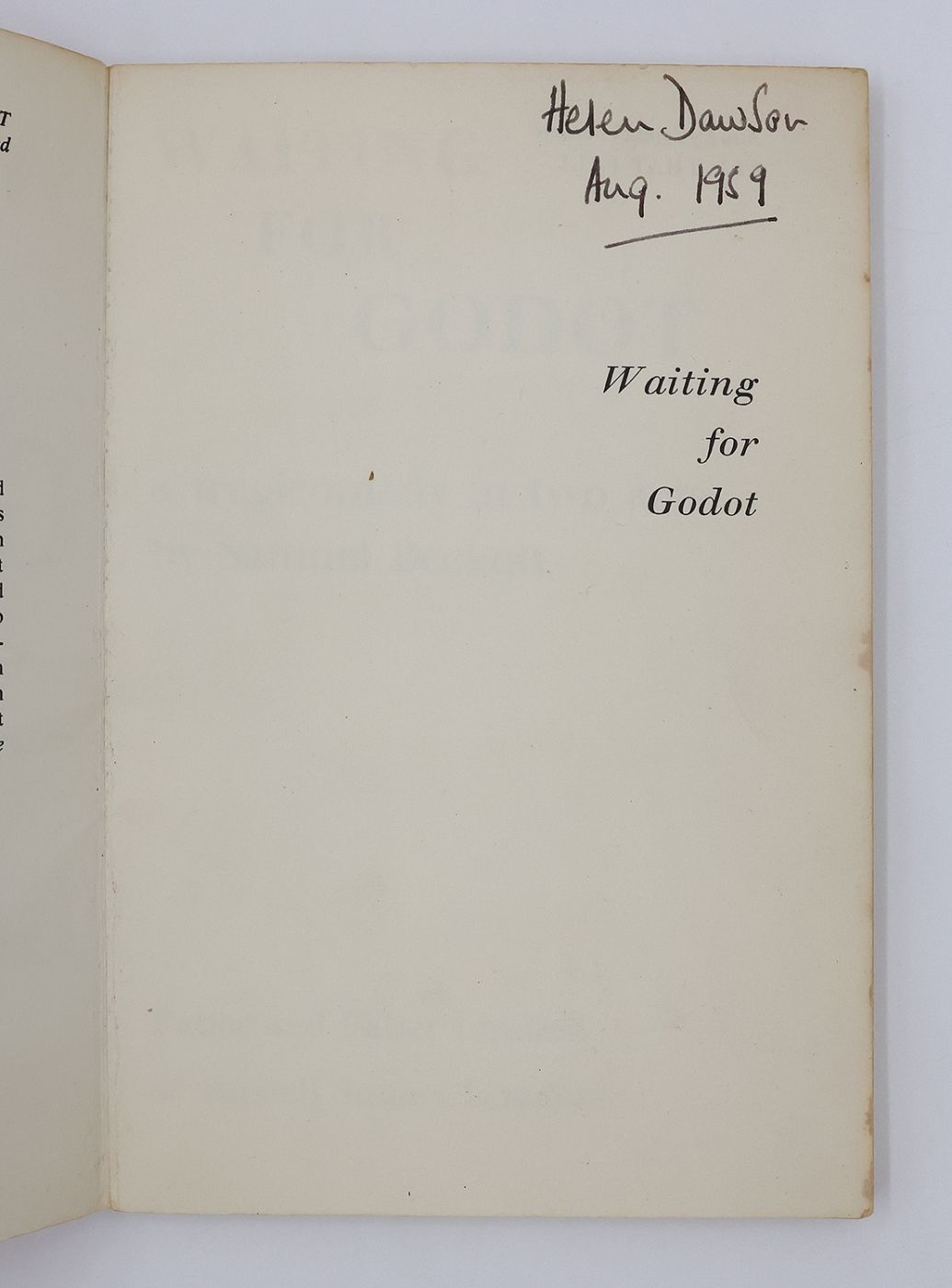 PLAY: AND TWO SHORT PIECES FOR RADIO [with] BREATH, AND OTHER SHORTS [with] WAITING FOR GODOT. -  image 6