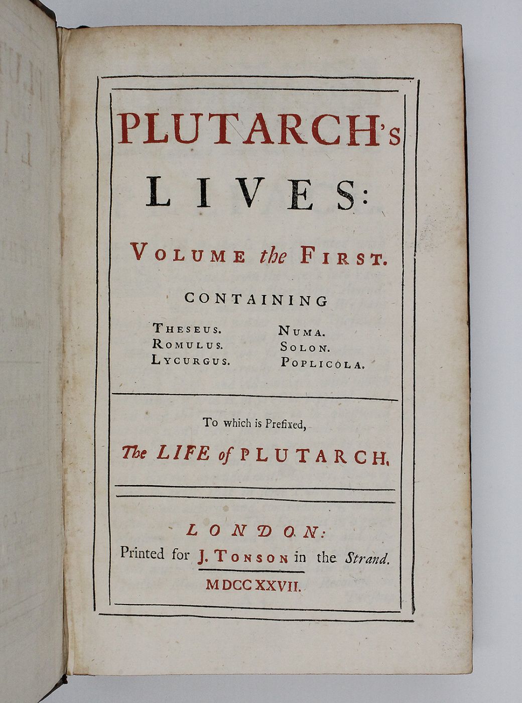 PLUTARCH'S LIVES; -  image 2