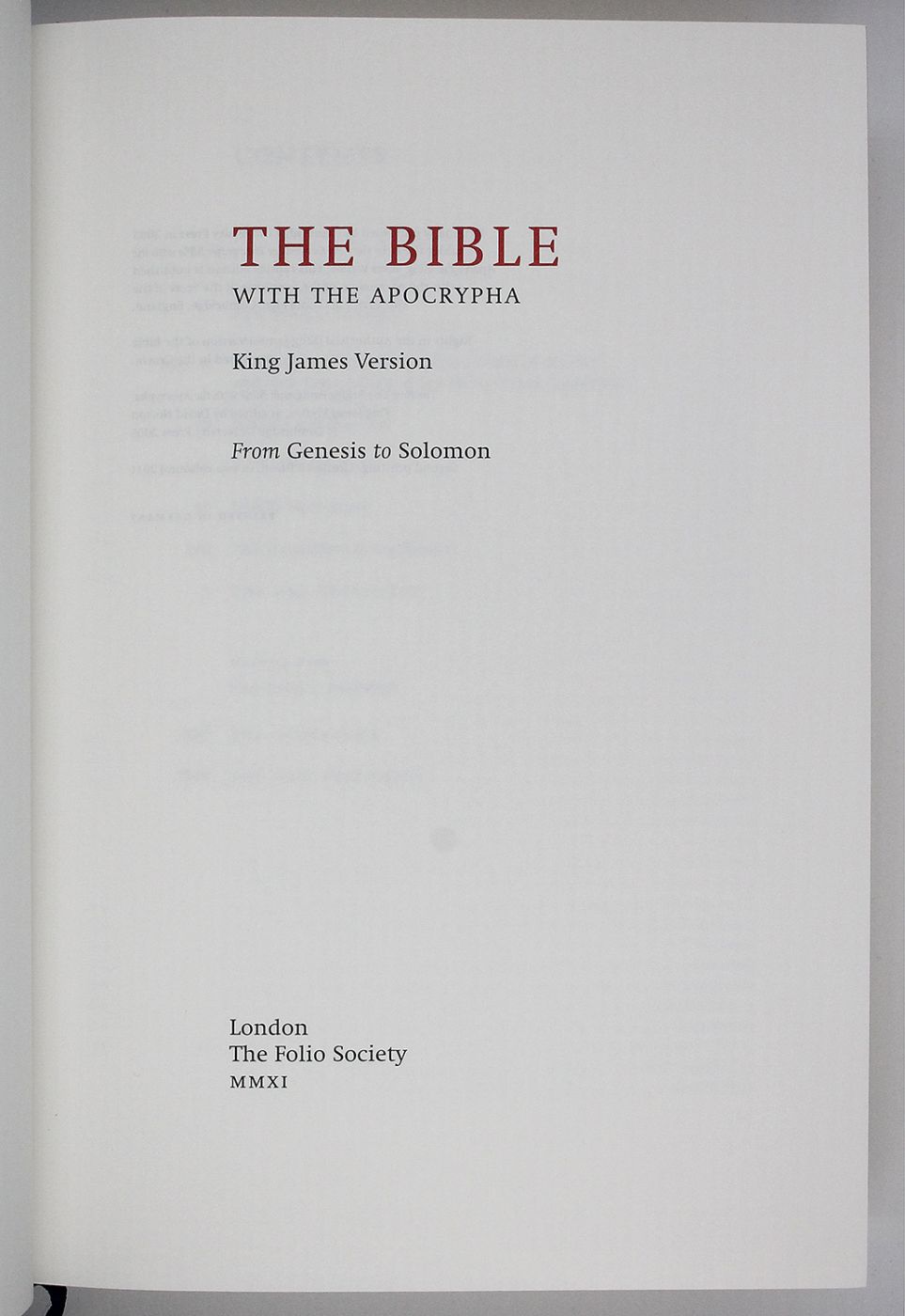 THE BIBLE WITH THE APOCRYPHA. KING JAMES VERSION. -  image 6