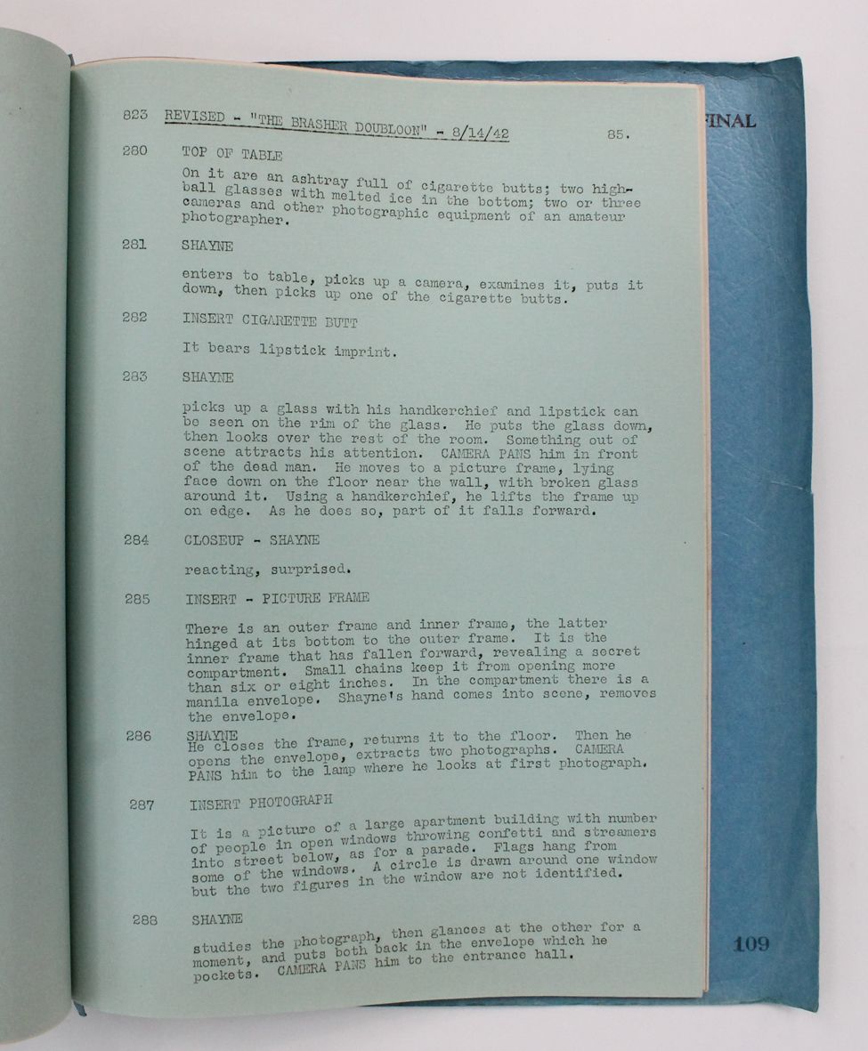 THE BRASHER DOUBLOON filmed as TIME TO KILL. The Final Shooting Script. -  image 5