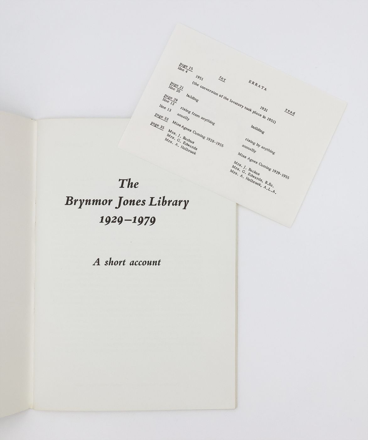 THE BRYNMOR JONES LIBRARY, 1929-1979 -  image 2