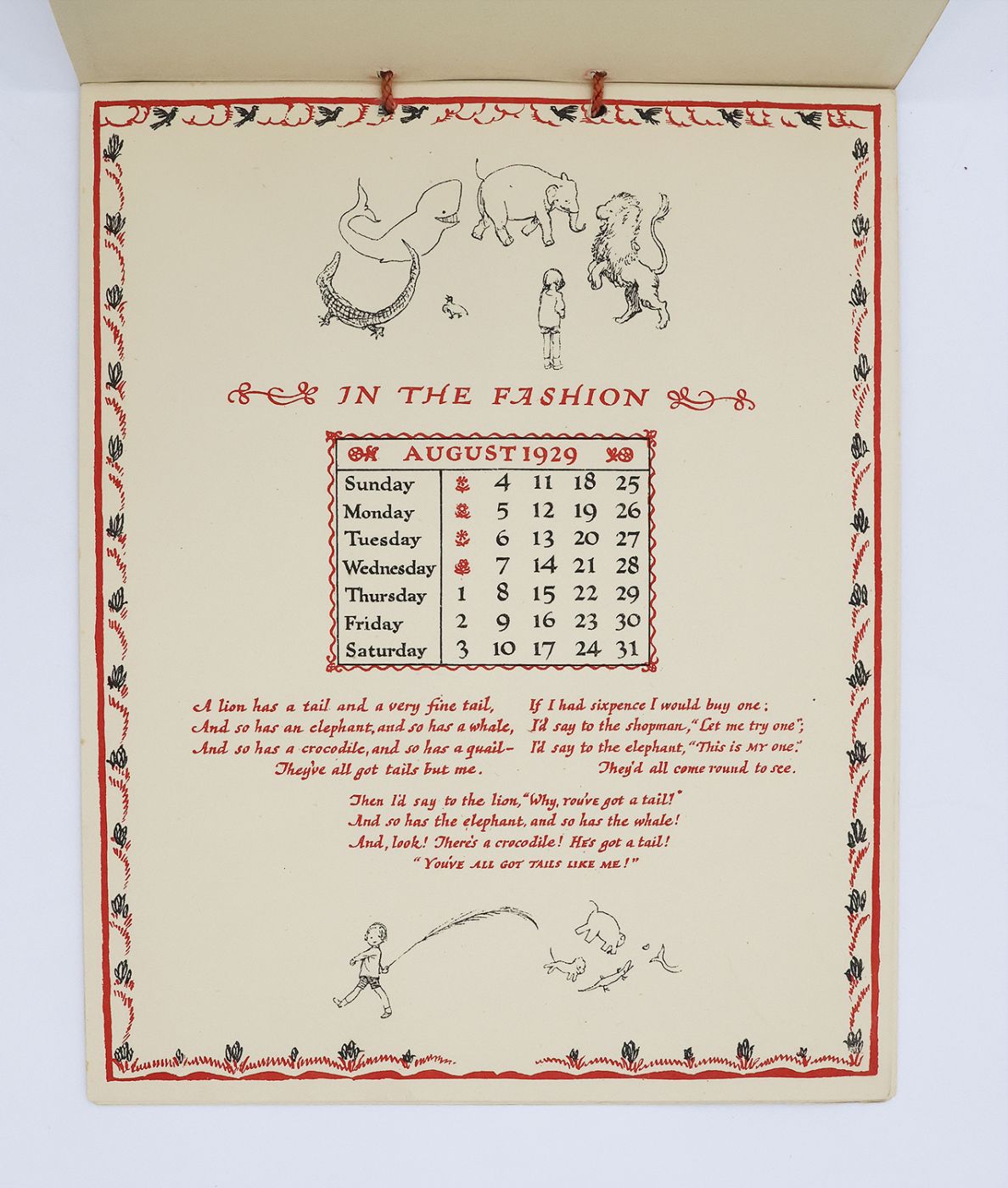 THE CHRISTOPHER ROBIN CALENDAR 1929 -  image 4