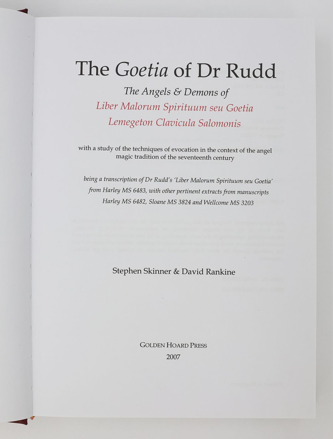 THE GOETIA OF DR RUDD, Angels and Demons of Liber Malorum Spirituum seu Goetia Lemegeton Clavicula Salomonis. -  image 5