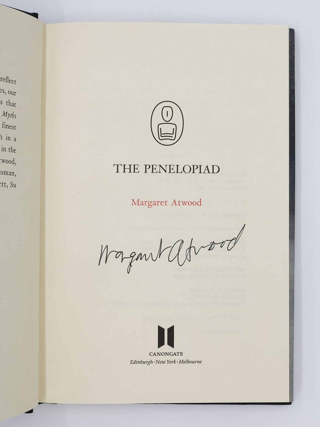 THE MYTHS: A SHORT HISTORY OF MYTH, THE PENELOPIAD, WEIGHT, AND A WORD OR TWO ABOUT MYTHS. -  image 12