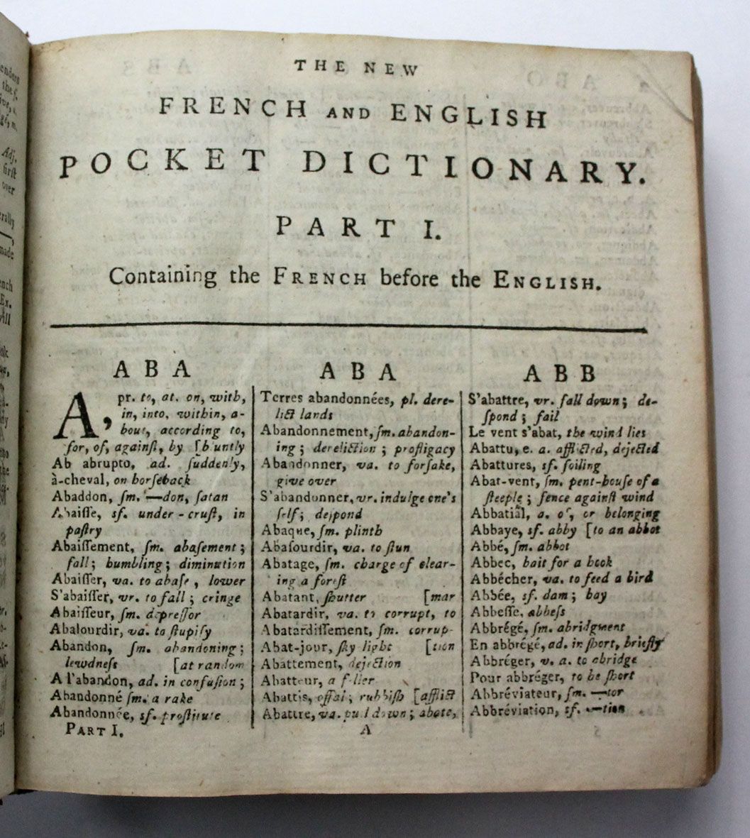 THE NEW POCKET DICTIONARY OF THE FRENCH AND ENGLISH LANGUAGES. -  image 4