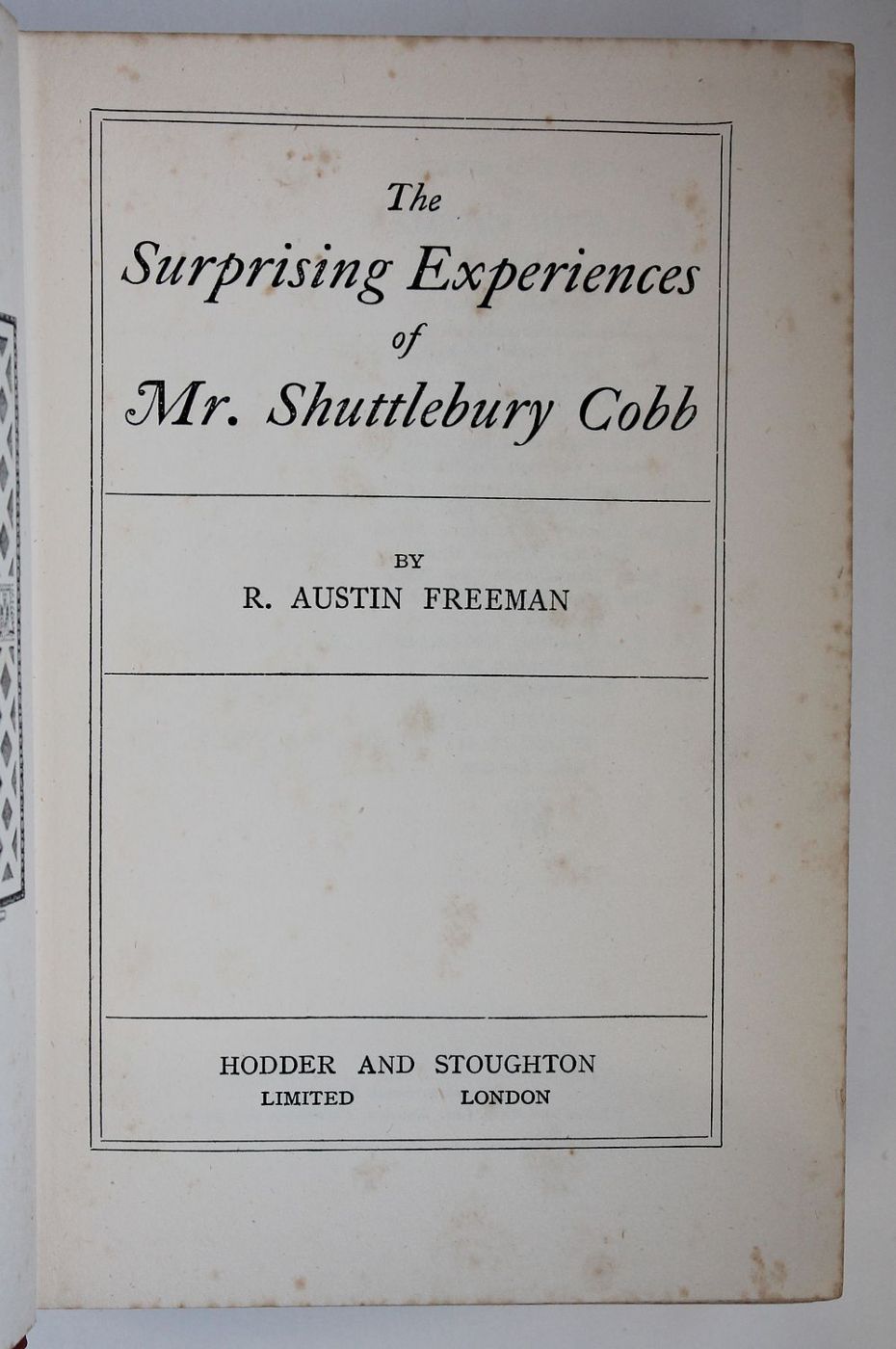 THE SURPRISING EXPERIENCES OF MR. SHUTTLEBURY COBB -  image 3