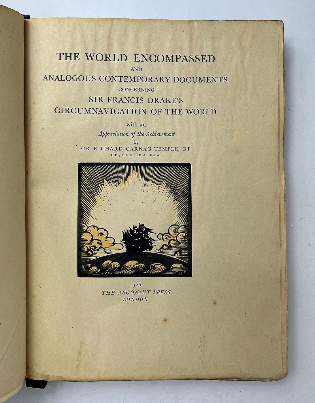 THE WORLD ENCOMPASSED AND ANALOGOUS CONTEMPORARY DOCUMENTS CONCERNING SIR FRANCIS DRAKE'S CIRCUMNAVIGATION OF THE WORLD: -  image 2