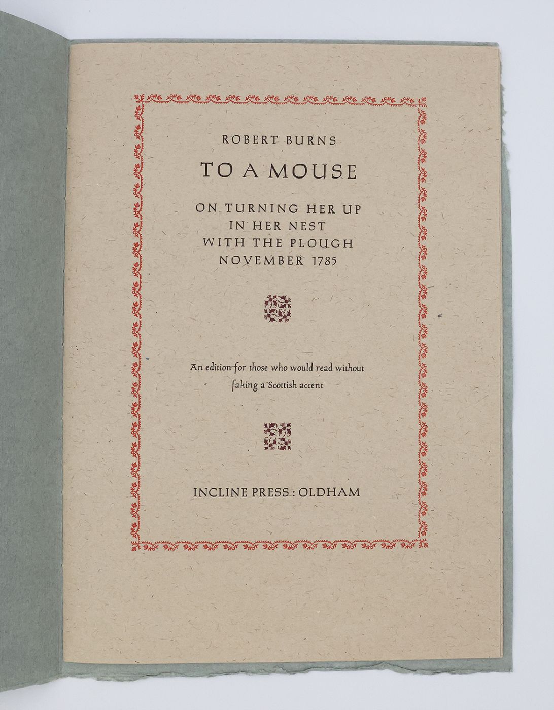 TO A MOUSE TURNING HER UP IN HER NEST WITH THE PLOUGH, NOVEMBER 1785 -  image 4
