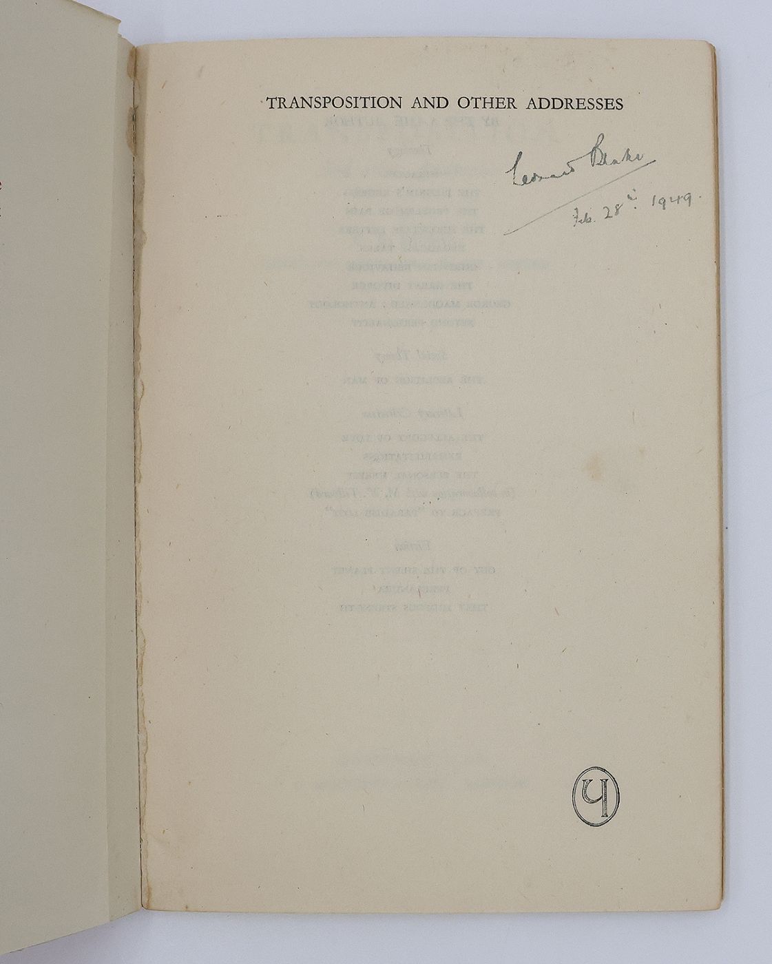 TRANSPOSITION AND OTHER ADDRESSES -  image 2