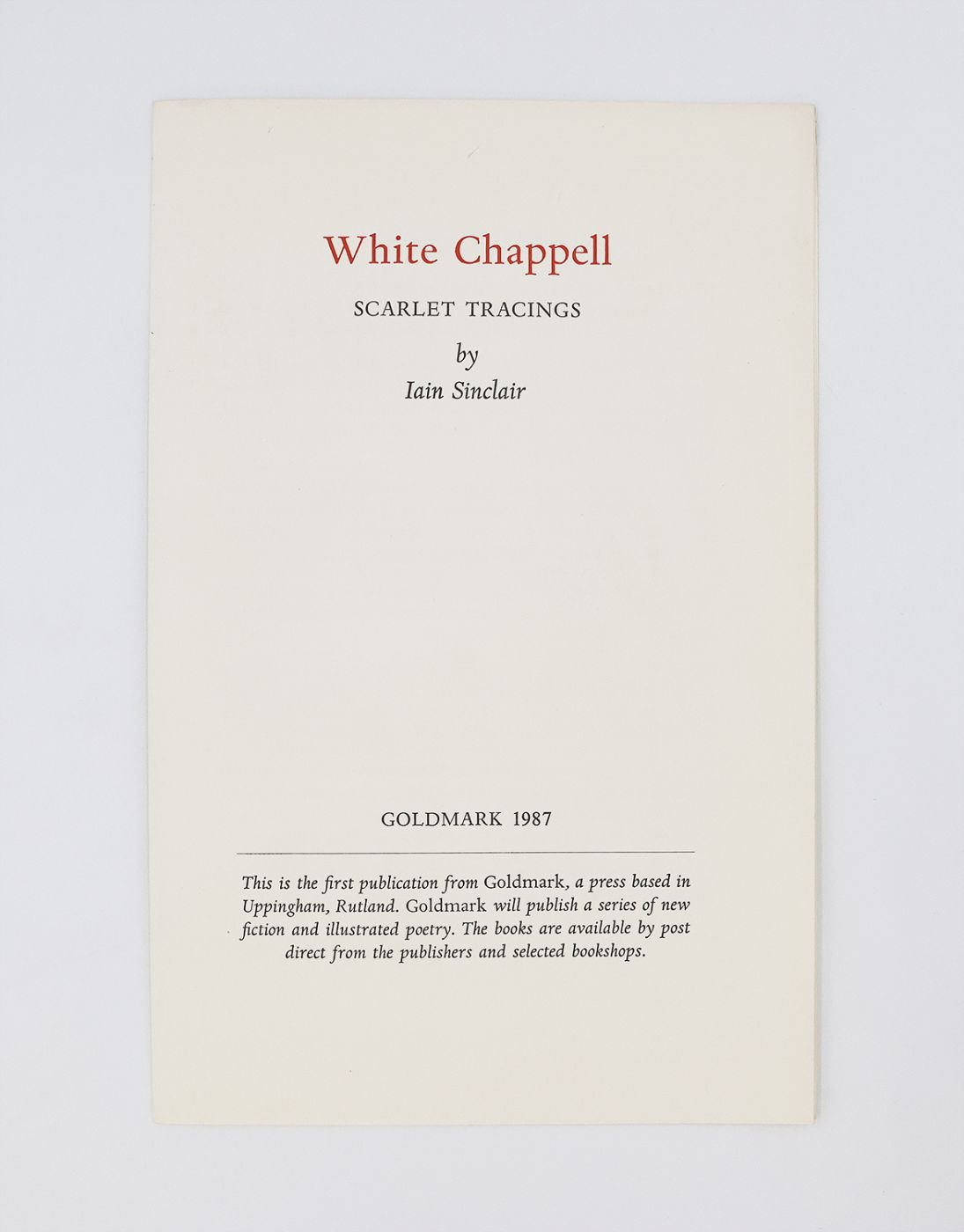 WHITE CHAPPELL, SCARLET TRACINGS -  image 3